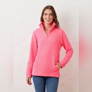 Dudley Stephens Pocomo Pullover in Waffle Jersey neon pink XL